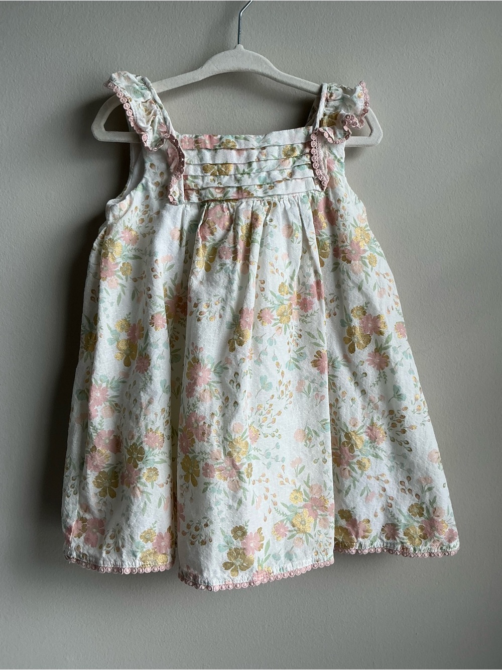 cupcakes and cashmere White Floral Girls dress